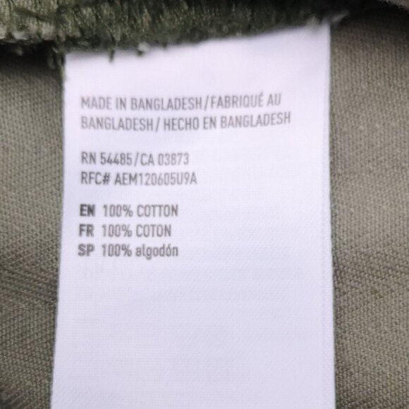 American Eagle Ladies Size Small Army Green Distressed Button Closure Jacket - Picture 5 of 14